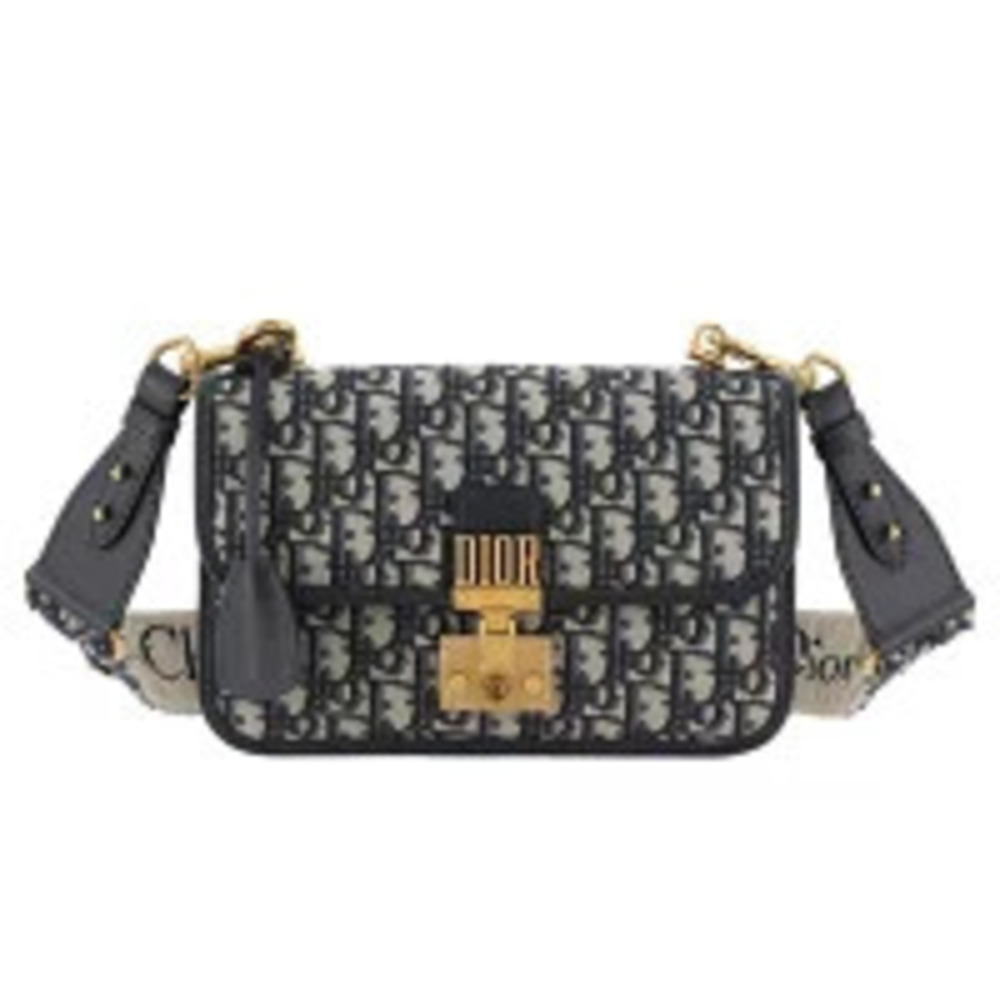 Dior Addict Shoulder Bag Canvas Navy Blue